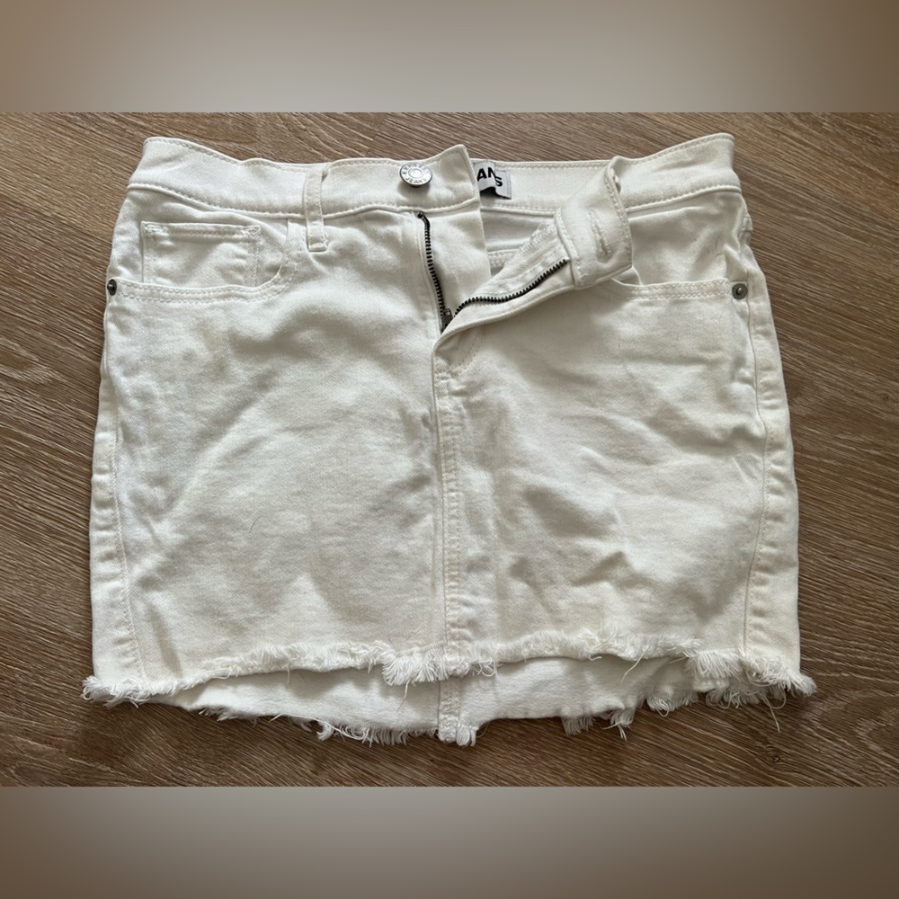 Express White Jean Skirt